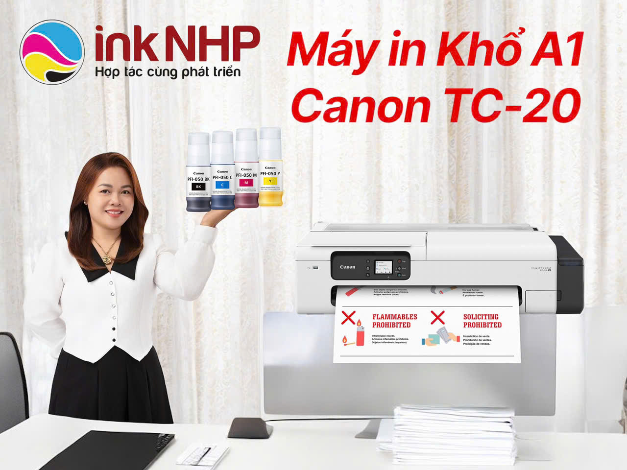 Hướng dẫn kiểm tra lượng mực còn trong Máy in Canon imagePROGRAF TC-20